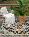 Outdoor Marrakesh Collection Area Rug -  Essaouira Rectangle Navy Blue  lifestyle 6