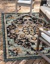 Outdoor Marrakesh Collection Area Rug -  Essaouira Rectangle Navy Blue  lifestyle 10