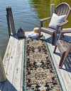 Outdoor Marrakesh Collection Area Rug -  Essaouira Runner Navy Blue  lifestyle 23