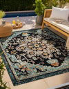 Outdoor Marrakesh Collection Area Rug -  Essaouira Square Navy Blue  lifestyle 24