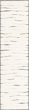 Monochrome Collection Area Rug - Slate Runner Ivory White  lifestyle 42