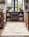 Monochrome Collection Area Rug - Slate Rectangle Ivory White  lifestyle 9