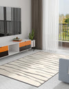 Monochrome Collection Area Rug - Slate Rectangle Ivory White  lifestyle 19