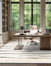 Monochrome Collection Area Rug - Slate Square Ivory White  lifestyle 77