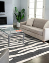 Monochrome Collection Area Rug - Slate Rectangle Gray  lifestyle 2