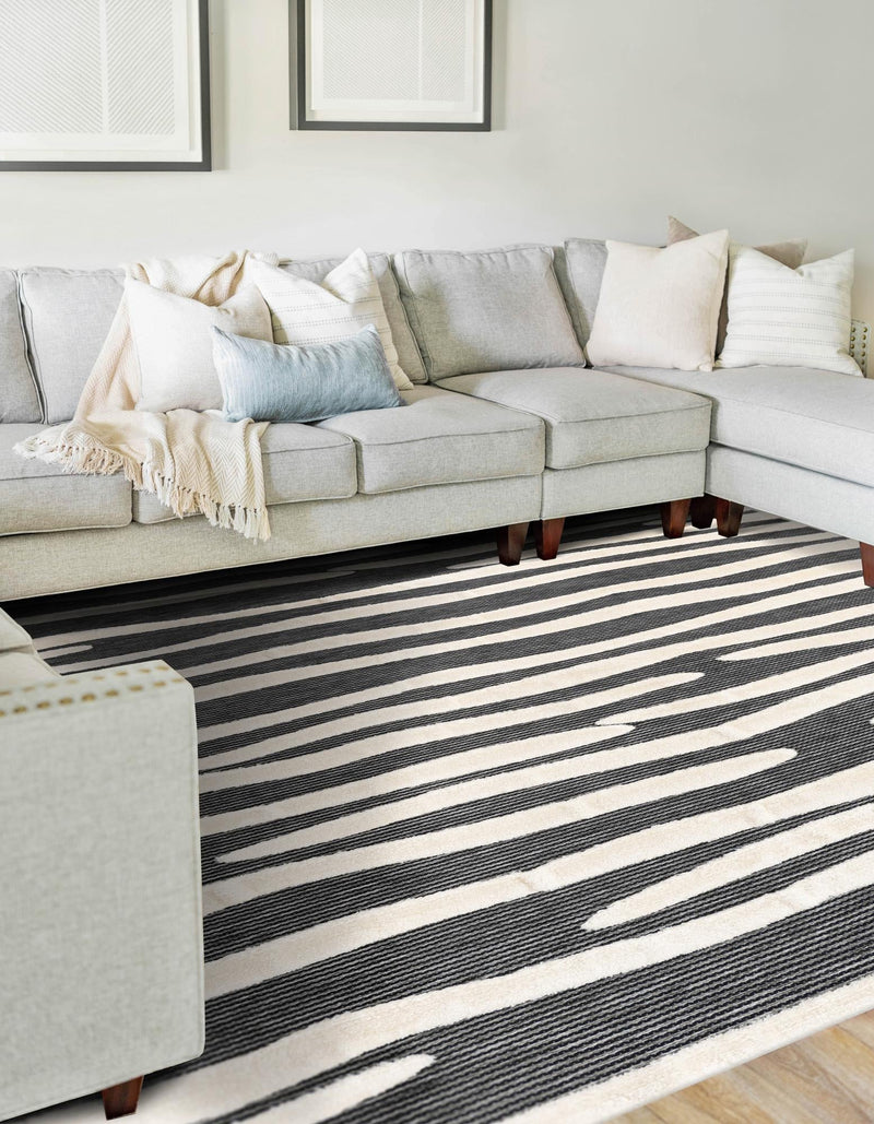 Monochrome Collection Area Rug - Slate Rectangle Gray  lifestyle 14