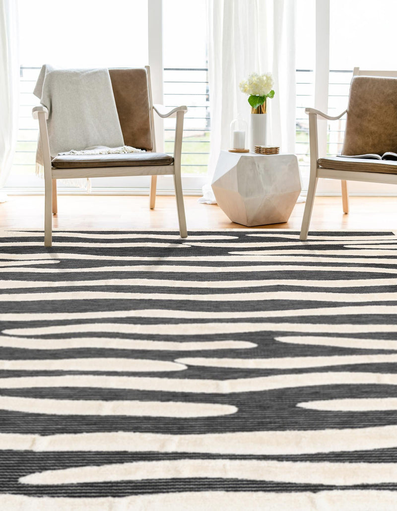 Monochrome Collection Area Rug - Slate Rectangle Gray  lifestyle 18