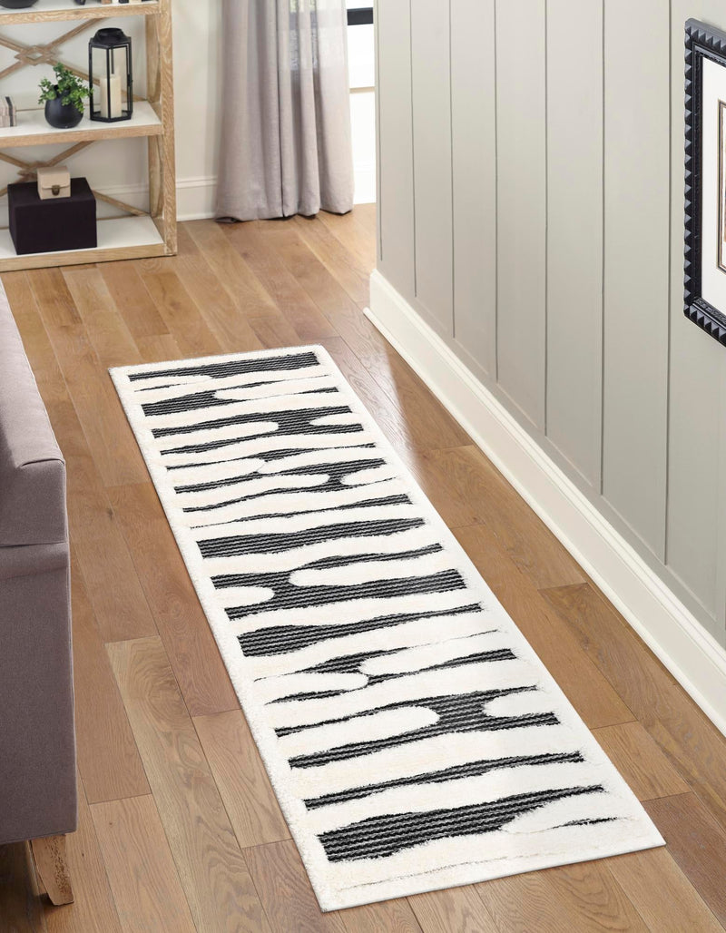 Monochrome Collection Area Rug - Slate Runner Gray  lifestyle 43