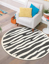 Monochrome Collection Area Rug - Slate Round Gray  lifestyle 54