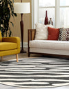 Monochrome Collection Area Rug - Slate Round Gray  lifestyle 60