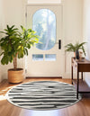 Monochrome Collection Area Rug - Slate Round Gray  lifestyle 72