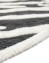 Monochrome Collection Area Rug - Slate Round Gray  lifestyle 102