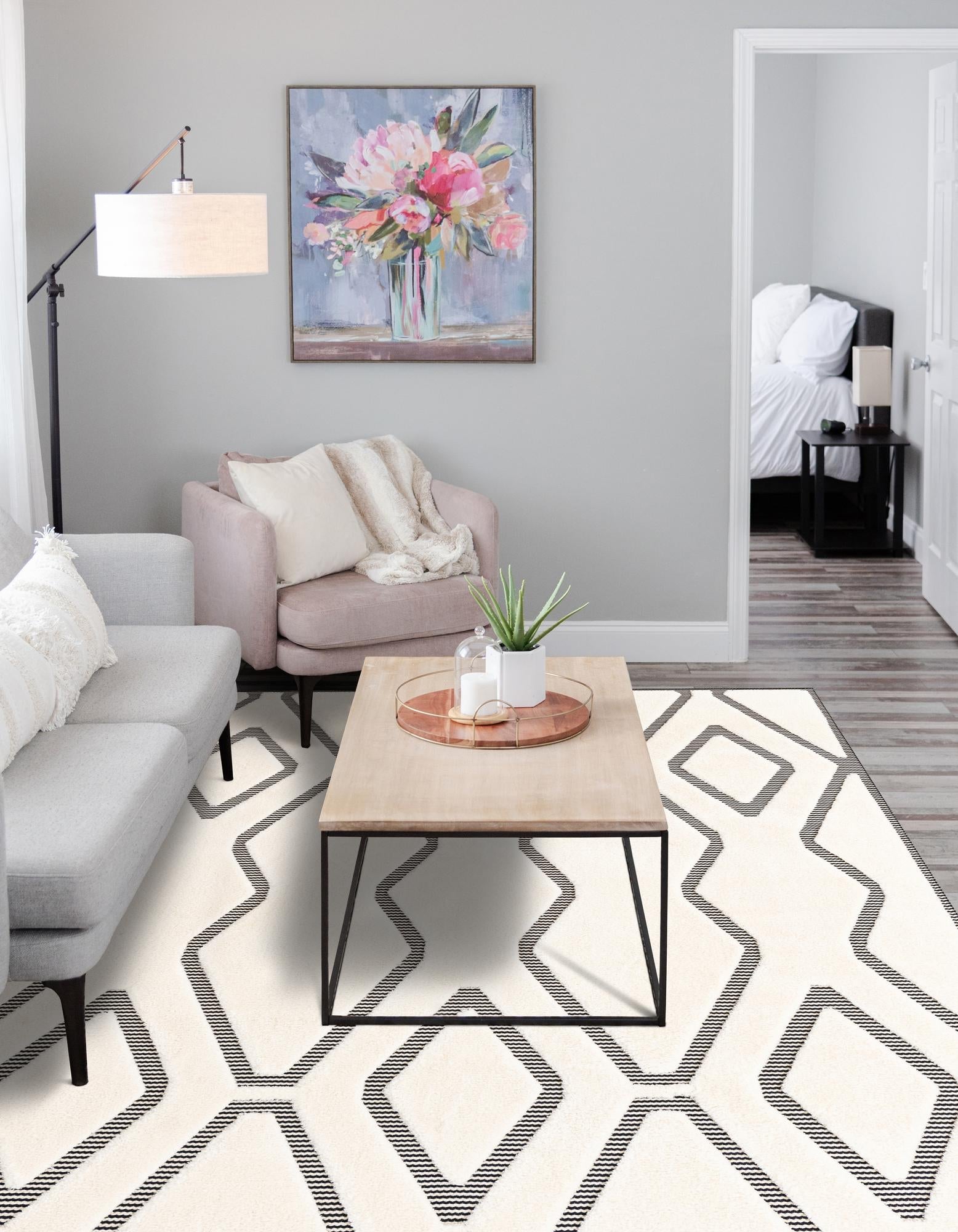 Monochrome Collection Area Rug -  Glacier