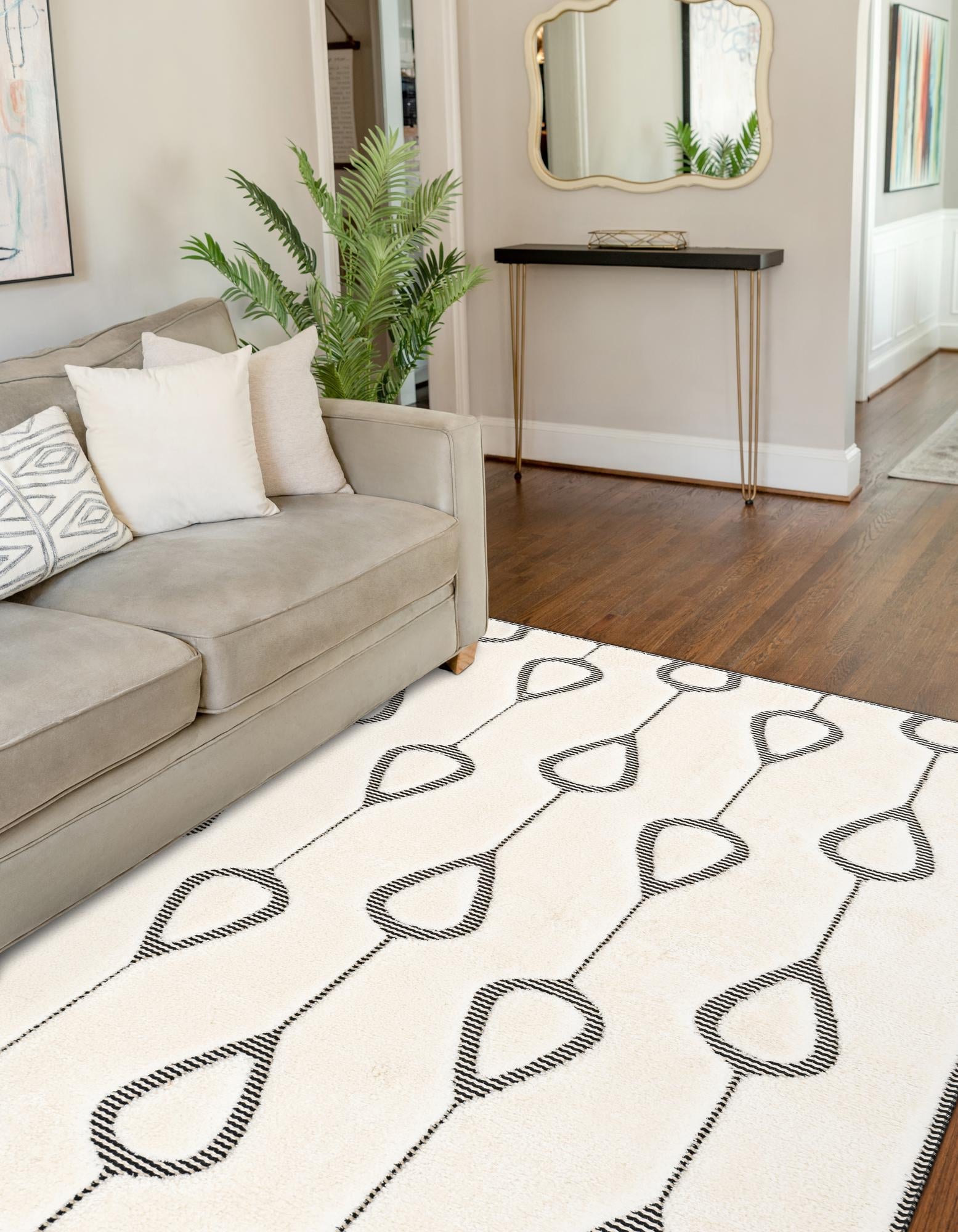 Monochrome Collection Area Rug -  Marble