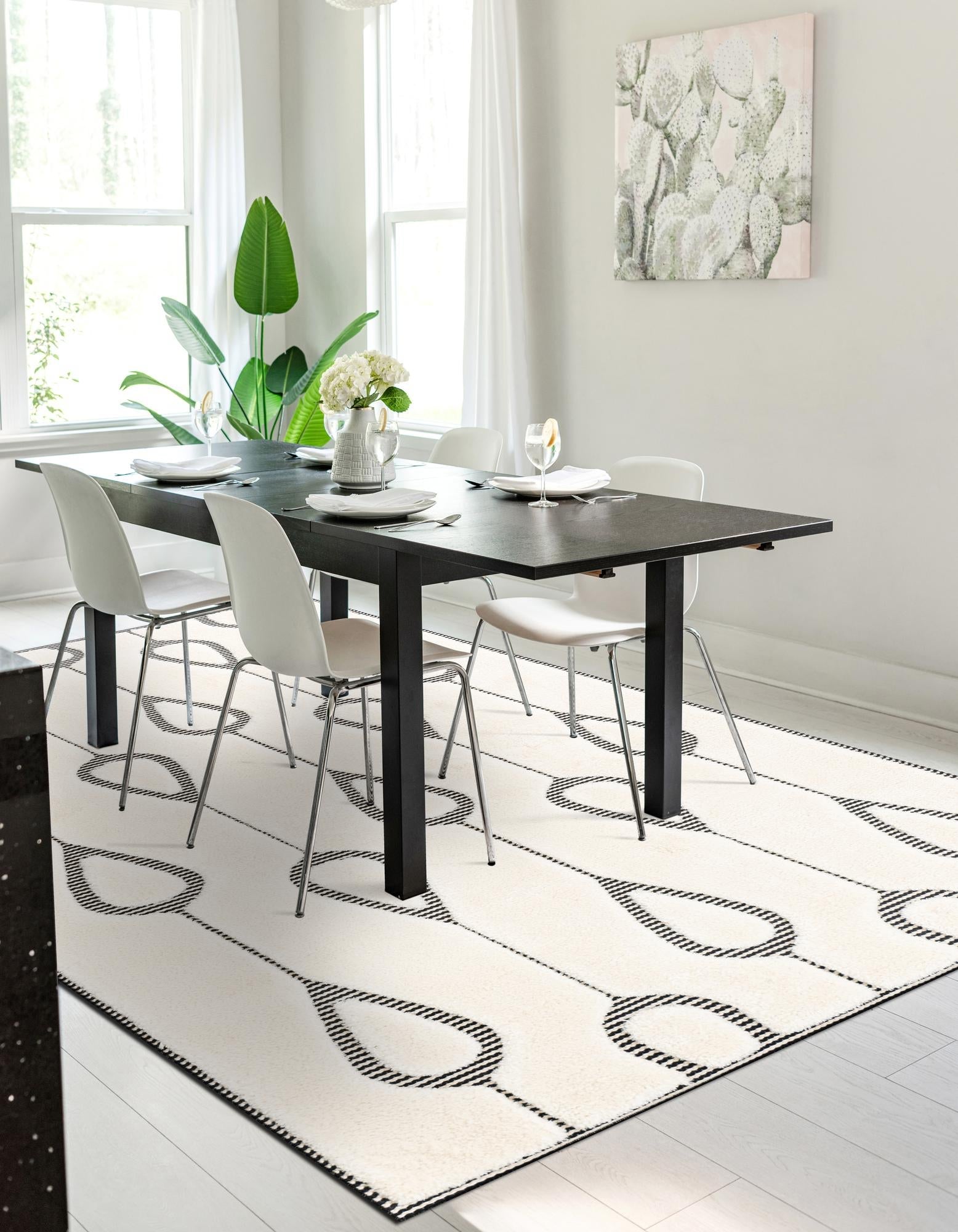 Monochrome Collection Area Rug -  Marble