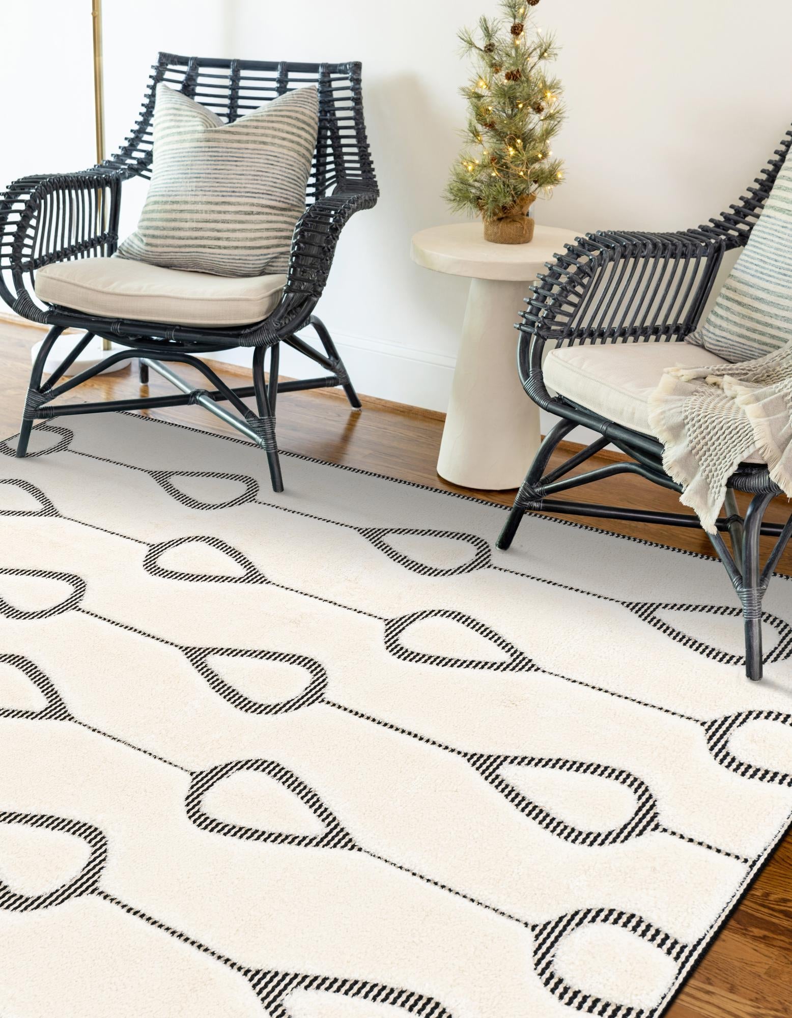 Monochrome Collection Area Rug -  Marble