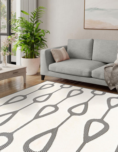 Monochrome Collection Area Rug -  Marble