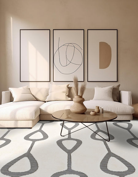 Monochrome Collection Area Rug -  Marble