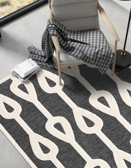 Monochrome Collection Area Rug -  Marble