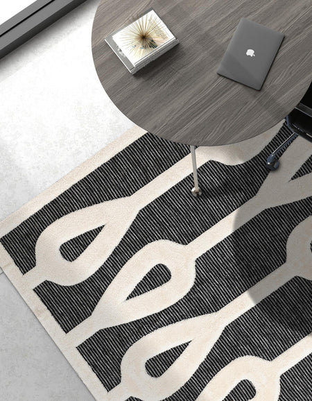 Monochrome Collection Area Rug -  Marble