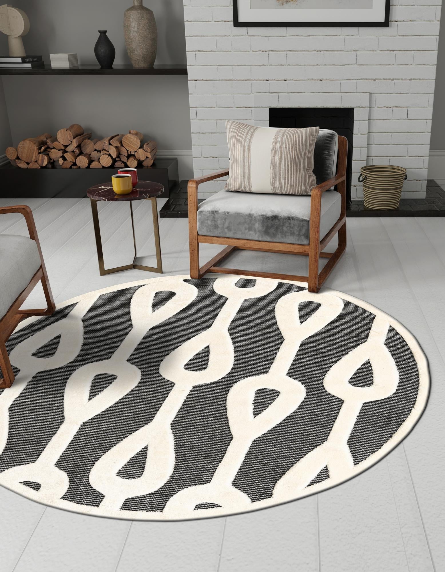 Monochrome Collection Area Rug -  Marble