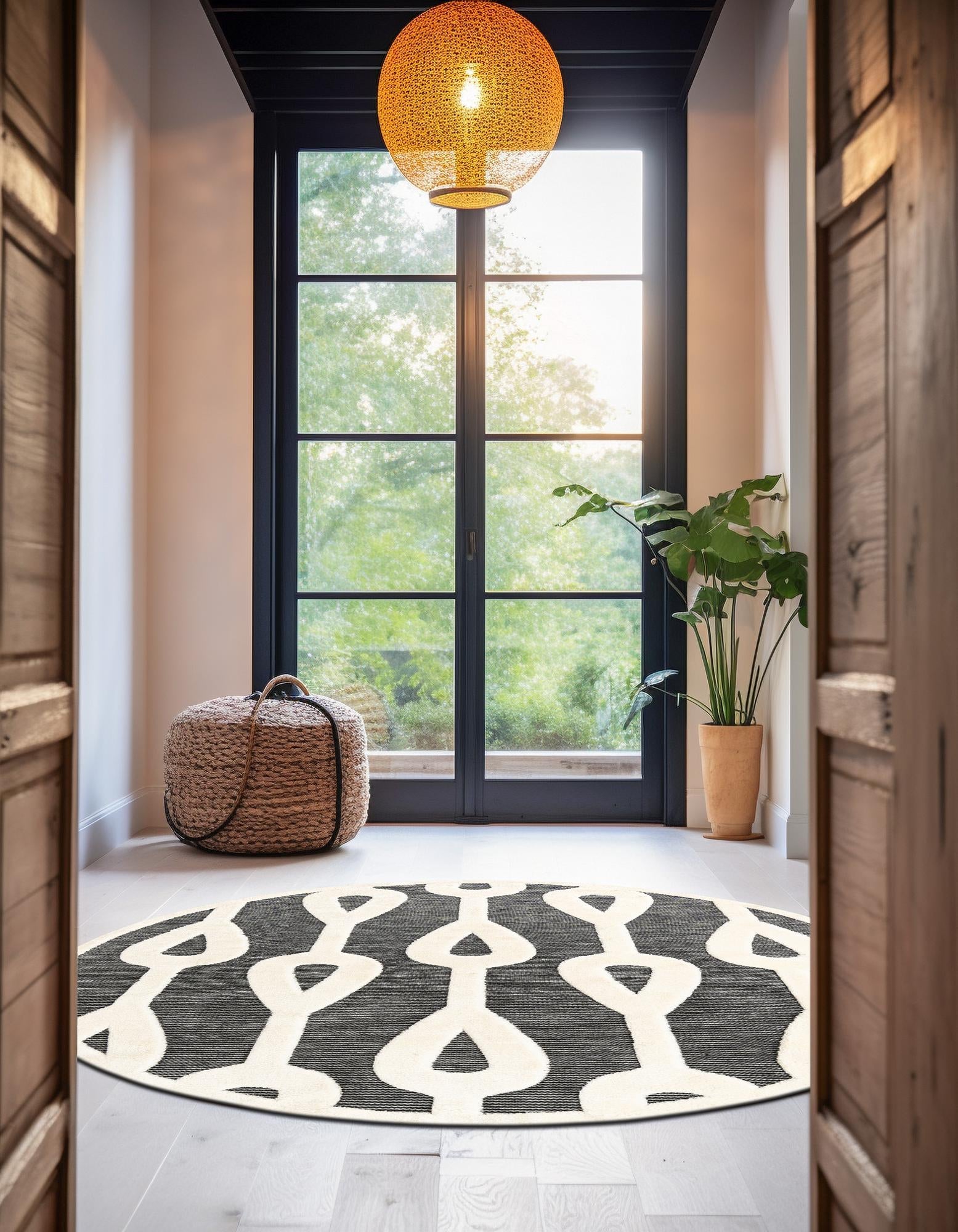 Monochrome Collection Area Rug -  Marble