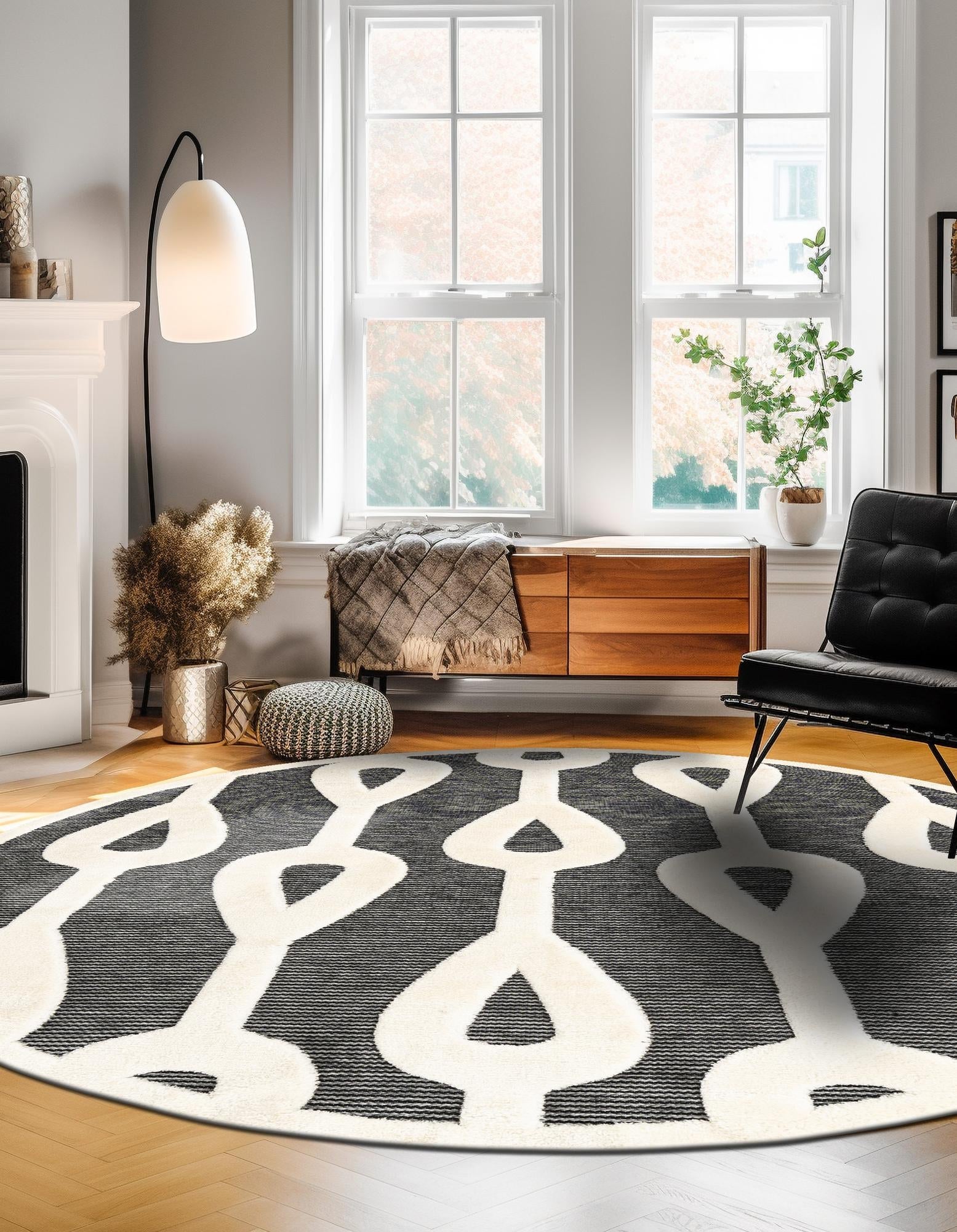 Monochrome Collection Area Rug -  Marble