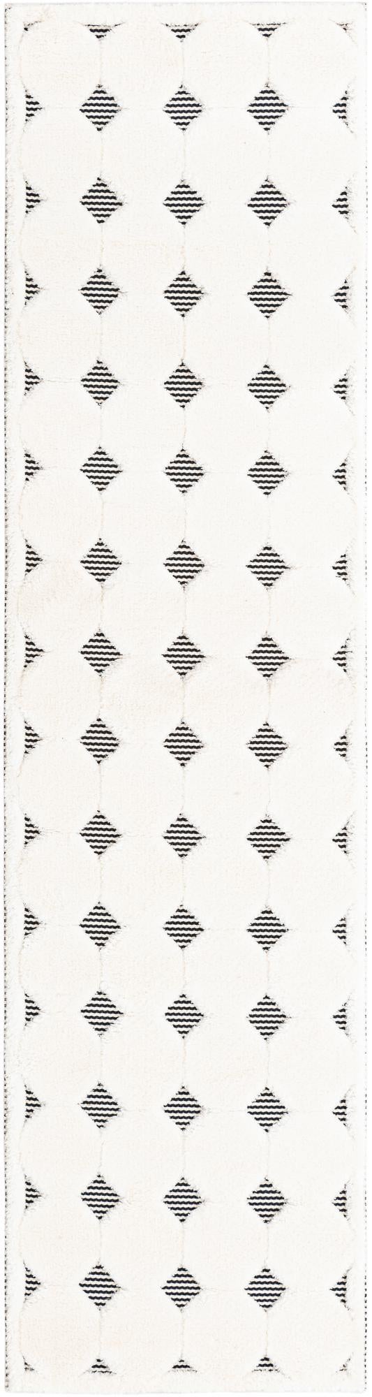 Monochrome Collection Area Rug -  Quartz Runner Black and White  lifestyle 22