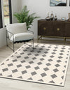 Monochrome Collection Area Rug -  Quartz Rectangle Black and White  lifestyle 2