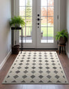 Monochrome Collection Area Rug -  Quartz Rectangle Black and White  lifestyle 6