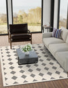 Monochrome Collection Area Rug -  Quartz Rectangle Black and White  lifestyle 9