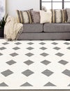 Monochrome Collection Area Rug -  Quartz Square Black and White  lifestyle 30