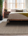 Sequoia Handwoven Jute Collection Area Rug - Aspen Rectangle Black and White  lifestyle 4