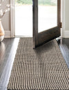 Sequoia Handwoven Jute Collection Area Rug - Aspen Runner Black and White  lifestyle 14