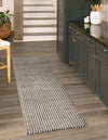 Sequoia Handwoven Jute Collection Area Rug - Aspen Runner Black and White  lifestyle 16