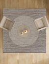 Sequoia Handwoven Jute Collection Area Rug - Aspen Square Black and White  lifestyle 22