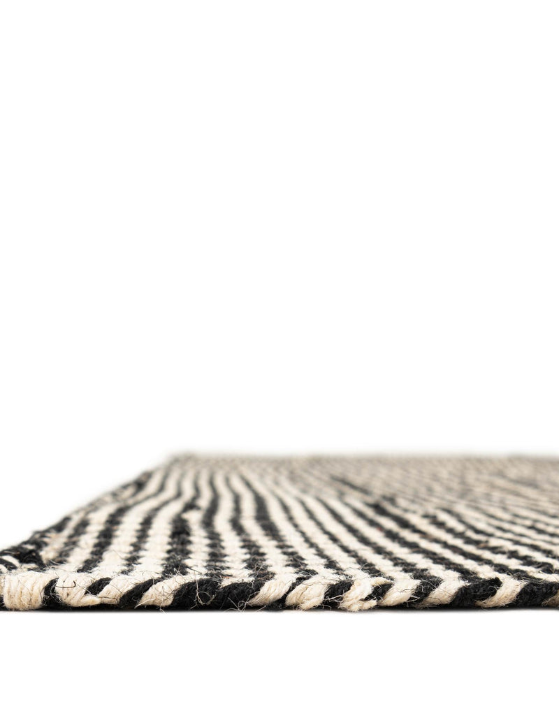 Sequoia Handwoven Jute Collection Area Rug - Aspen Square Black and White  lifestyle 9