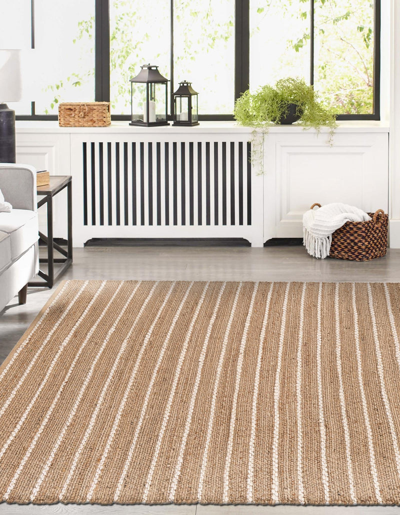 Sequoia Handwoven Jute Collection Area Rug - Briarwood Rectangle Natural  lifestyle 7