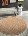 Sequoia Handwoven Jute Collection Area Rug - Briarwood Round Natural  lifestyle 15