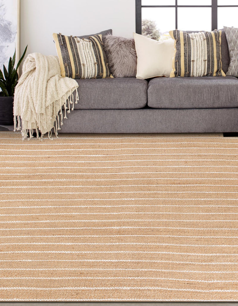 Sequoia Handwoven Jute Collection Area Rug - Briarwood Square Natural  lifestyle 20