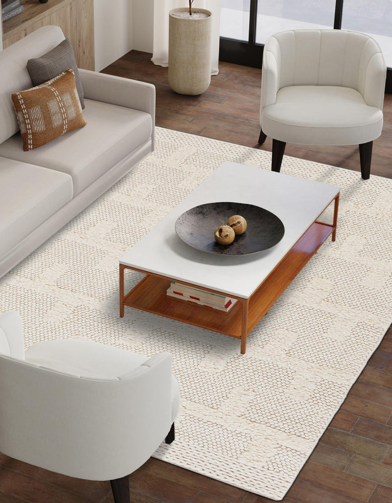 Lana Tasmanian Wool Collection Area Rug - Freycinet Rectangle Ivory  lifestyle 6