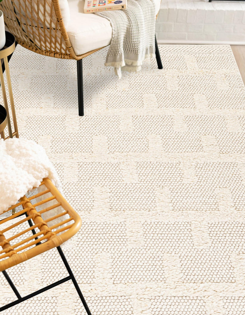 Lana Tasmanian Wool Collection Area Rug - Freycinet Rectangle Ivory  lifestyle 7