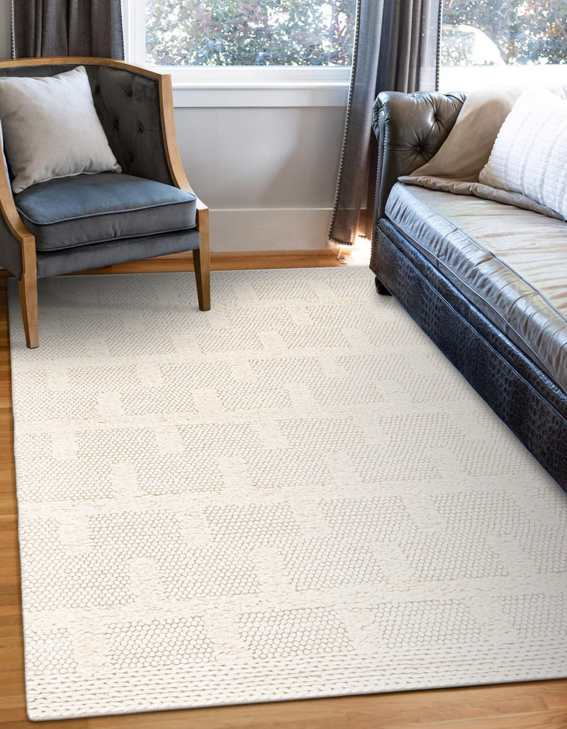 Lana Tasmanian Wool Collection Area Rug - Freycinet Rectangle Ivory  lifestyle 8