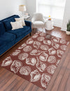 Seaside Haven Rugs Collection Area Rug -  Lighthouse (Rust Red and Ivory) Rectangle Rust Red and Ivory  lifestyle 6