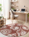 Seaside Haven Rugs Collection Area Rug -  Lighthouse (Rust Red and Ivory) Round Rust Red and Ivory  lifestyle 2