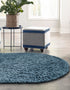 Eternal Plush Oasis Collection Area Rug -  Tranquility (Aegean Blue)