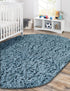 Eternal Plush Oasis Collection Area Rug -  Tranquility (Aegean Blue)