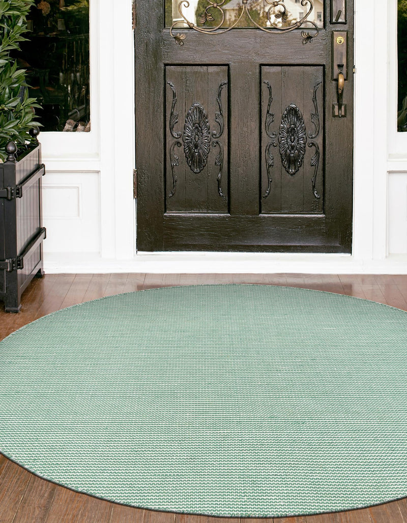 Jill Zarin Malibu Sands Outdoor Collection Area Rug - Pebble (Palm Green) Round Palm Green  lifestyle 22