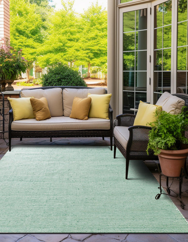 Jill Zarin Malibu Sands Outdoor Collection Area Rug - Pebble (Palm Green) Square Palm Green  lifestyle 15