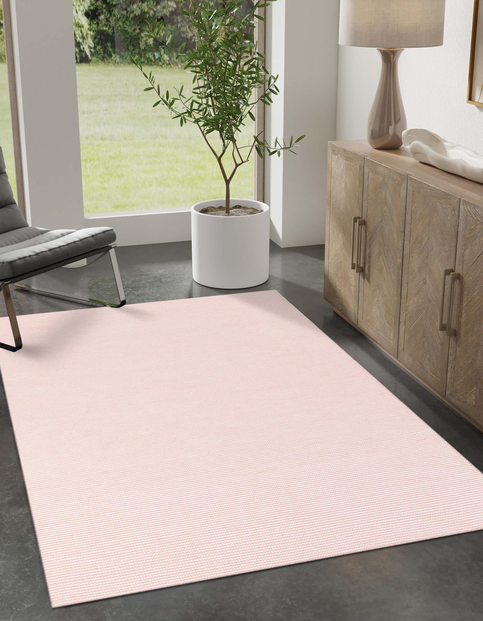 Jill Zarin Malibu Sands Outdoor Collection Area Rug - Pebble (Pink Roses)